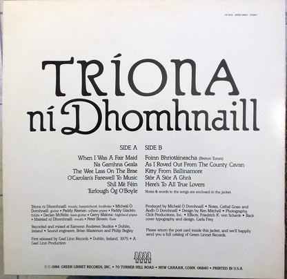 Tríona Ní Dhomhnaill : Tríona (LP, RE)