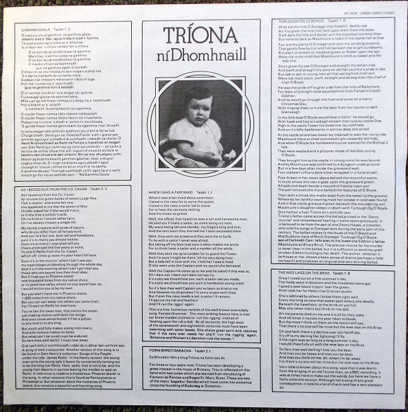 Tríona Ní Dhomhnaill : Tríona (LP, RE)