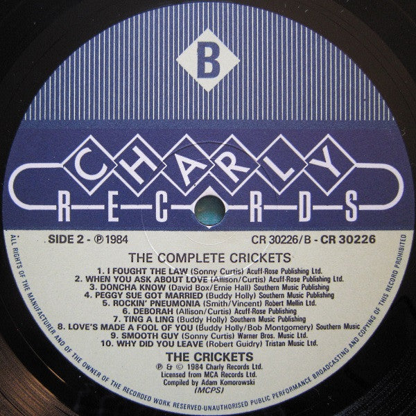 The Crickets (2) : The Complete Crickets (LP, Comp)