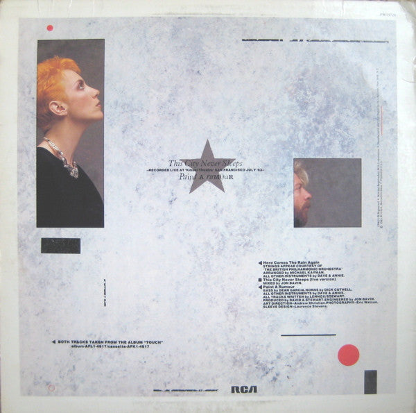 Eurythmics : Here Comes The Rain Again (12")