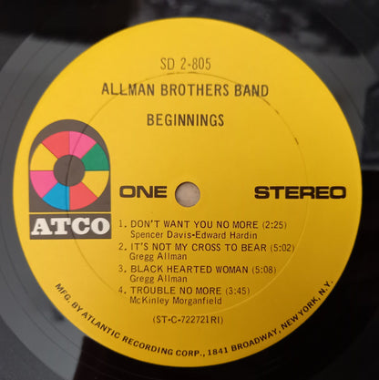 The Allman Brothers Band : Beginnings (2xLP, Comp, RI )