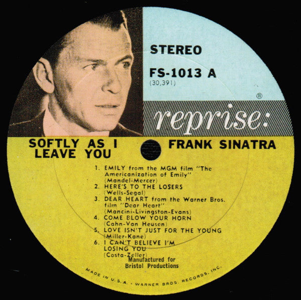 Frank Sinatra : Softly, As I Leave You (LP, Album)