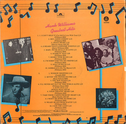 Hank Williams : Greatest Hits Vol. 2 (LP, Comp)