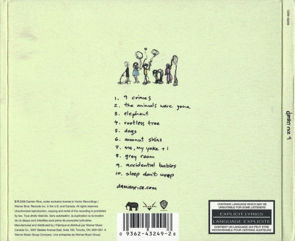 Damien Rice : 9 (CD, Album, Gat)