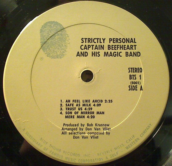 Captain Beefheart & The Magic Band : Strictly Personal (LP, Album, RE)