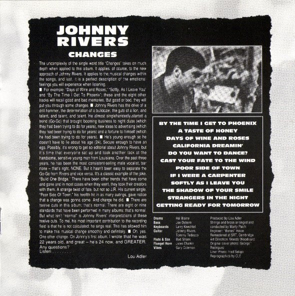 Johnny Rivers : In Action! / Changes (CD, Album, Comp)