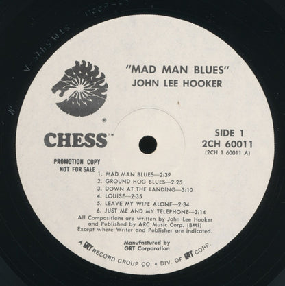 John Lee Hooker : Mad Man Blues (2xLP, Comp, Promo)