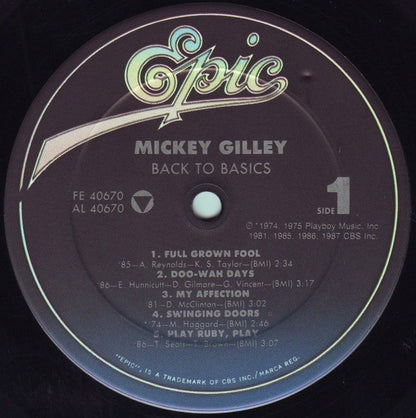 Mickey Gilley : Back To Basics (LP, Comp)