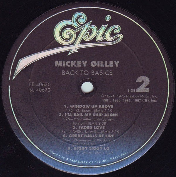 Mickey Gilley : Back To Basics (LP, Comp)