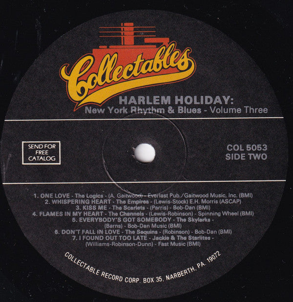 Various : Harlem Holiday : New York Rhythm & Blues Volume Three (LP, Comp)