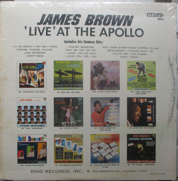 James Brown : James Brown Live At The Apollo (LP, Album, Mono, RE)