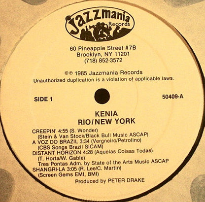 Kenia : Rio / New York (LP, Album)