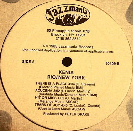 Kenia : Rio / New York (LP, Album)