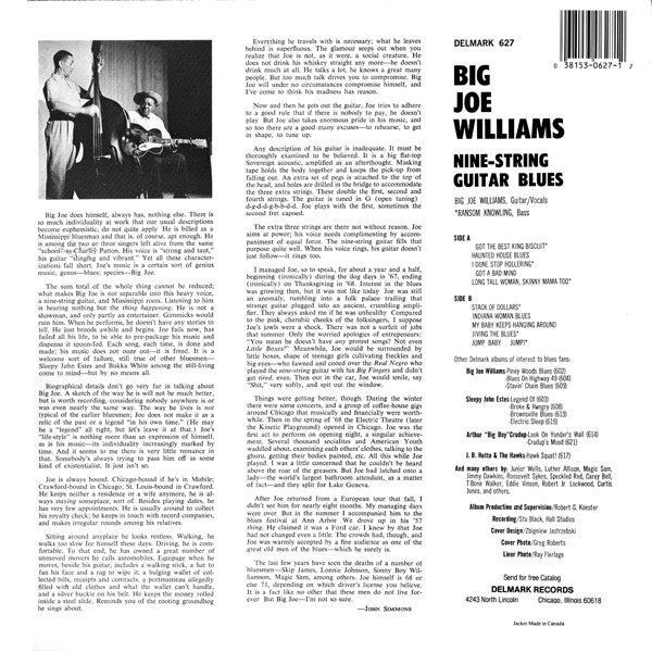 Big Joe Williams : Nine String Guitar Blues (LP, Album, RP)