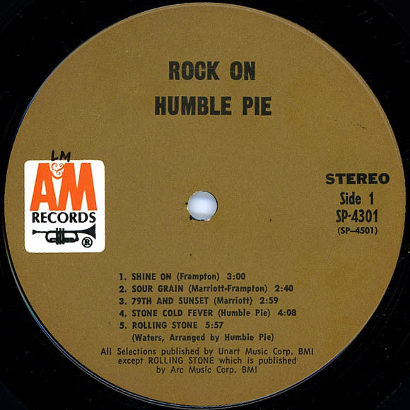 Humble Pie : Rock On (LP, Album, Gat)