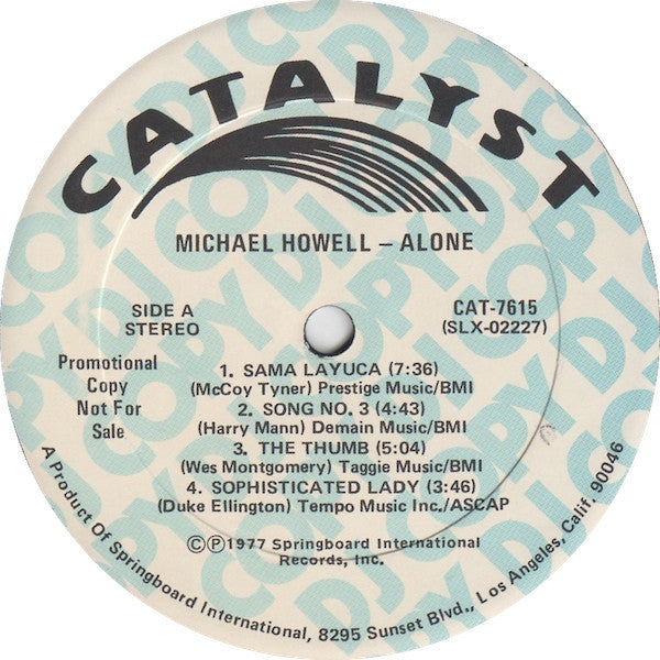 Michael Howell : Alone (LP, Album, Promo, Gat)