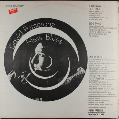 David Pomeranz : New Blues (LP, Album)