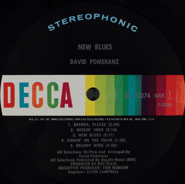 David Pomeranz : New Blues (LP, Album)