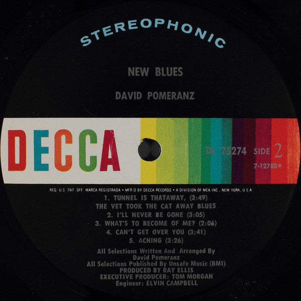 David Pomeranz : New Blues (LP, Album)