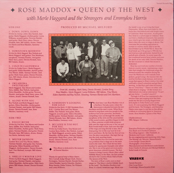 Rose Maddox : Queen Of The West (LP, Album)