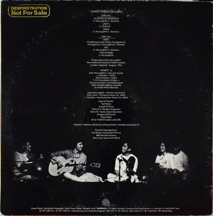 Shakti (2) With John McLaughlin : A Handful Of Beauty (LP, Promo)