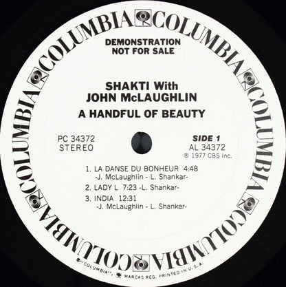 Shakti (2) With John McLaughlin : A Handful Of Beauty (LP, Promo)