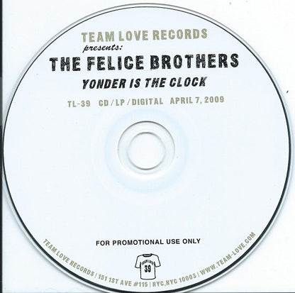The Felice Brothers : Yonder Is The Clock (CD, Album, Promo)