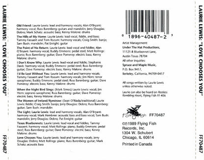 Laurie Lewis (5) : Love Chooses You (CD, Album, RE)
