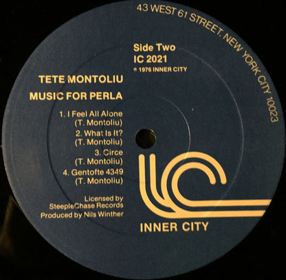 Tete Montoliu : Music For Perla (LP, Album, Ste)