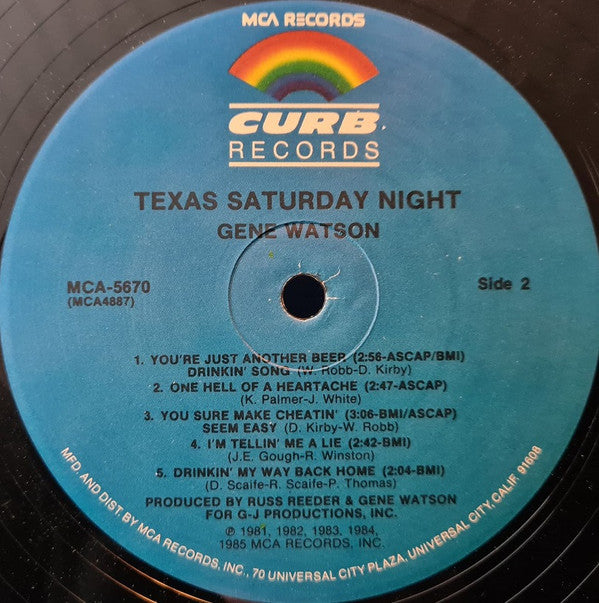 Gene Watson : Texas Saturday Night (LP, Comp)