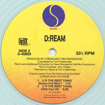 D:Ream : U R The Best Thing (12", Cle)