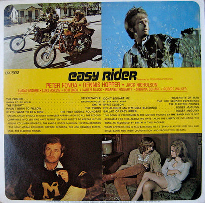 Various : Easy Rider (Music From The Soundtrack) (LP, Album, Ter)