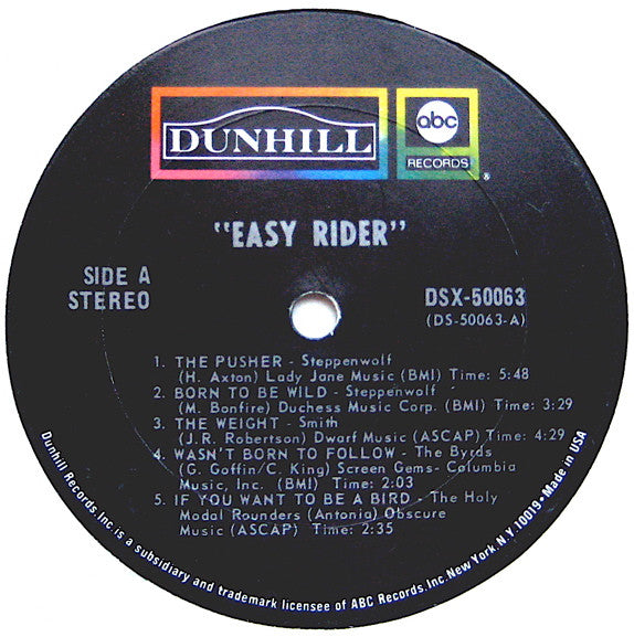 Various : Easy Rider (Music From The Soundtrack) (LP, Album, Ter)