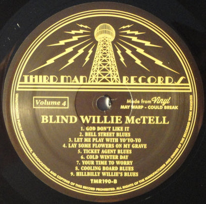 Blind Willie McTell : Complete Recorded Works In Chronological Order Volume 4 (LP, Comp, 180)