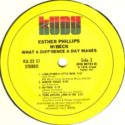 Esther Phillips W/ Joe Beck : What A Diff'rence A Day Makes (LP, Album)