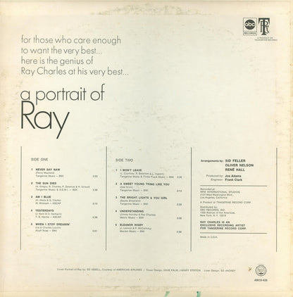 Ray Charles : A Portrait Of Ray (LP, Album)