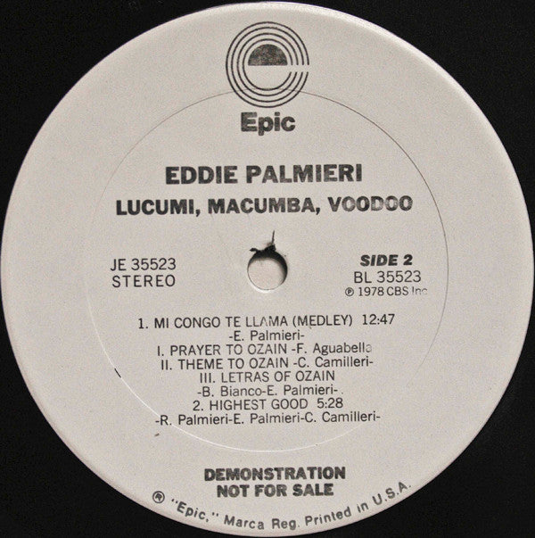 Eddie Palmieri : Lucumi, Macumba, Voodoo (LP, Album, Promo)