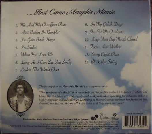 Maria Muldaur, Rory Block, Ruthie Foster, Bonnie Raitt, Phoebe Snow, Koko Taylor : .... First Came Memphis Minnie (CD, Album)