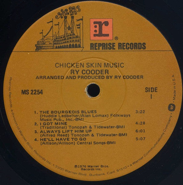 Ry Cooder : Chicken Skin Music (LP, Album, Jac)