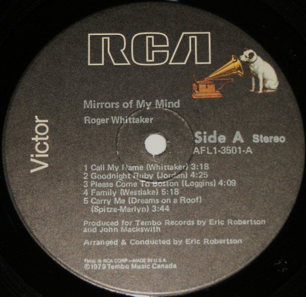 Roger Whittaker : Mirrors Of My Mind (LP, Album)