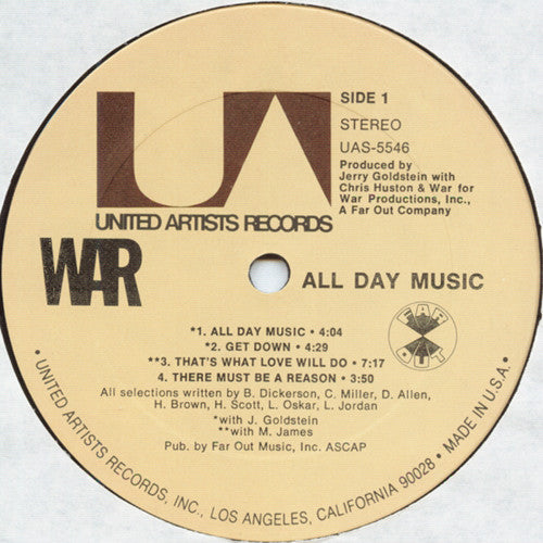 War : All Day Music (LP, Album)