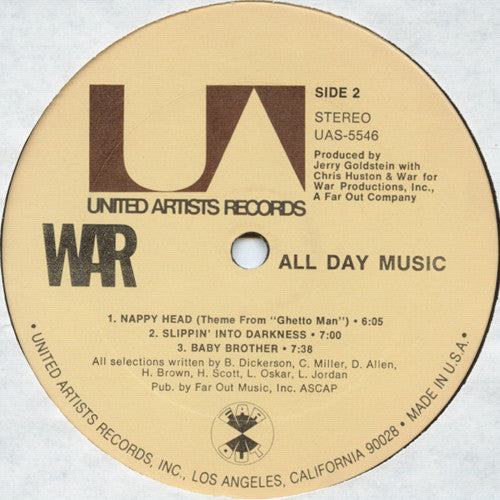 War : All Day Music (LP, Album)