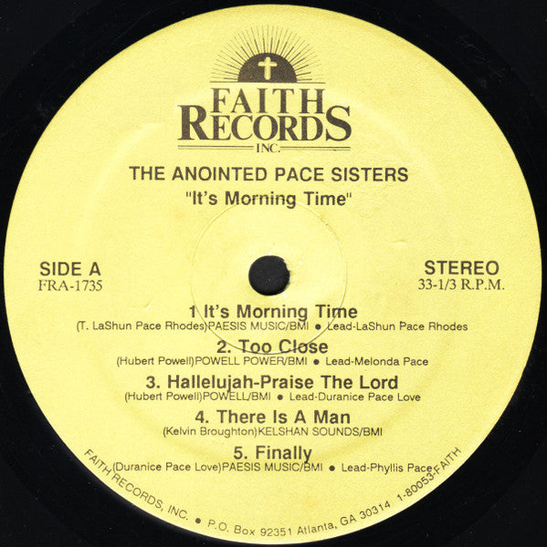 The Anointed Pace Sisters : It's Morning Time (LP, Album)