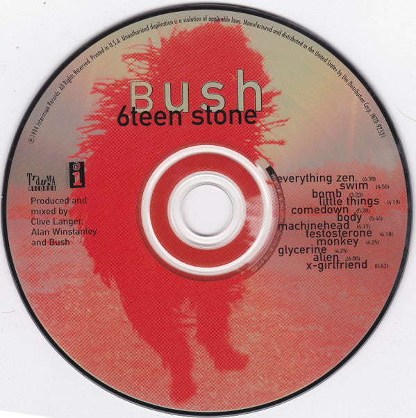 Bush : Sixteen Stone (CD, Album, Club)