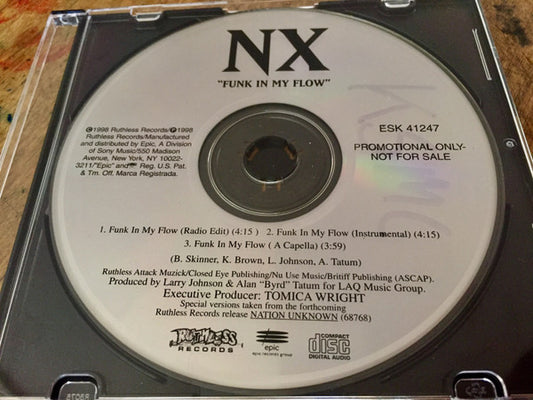 NX : Funk In My Flow (CD, Single, Promo)