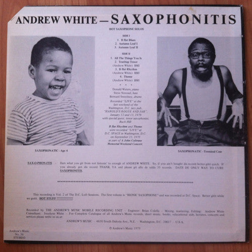 Andrew White : Saxophonitis (LP, Album)