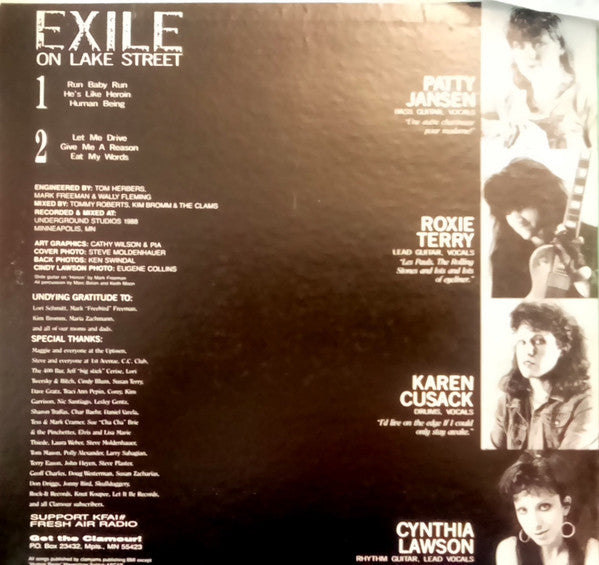 The Clams (4) : Exile On Lake Street (12", EP)