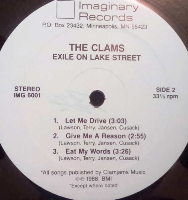 The Clams (4) : Exile On Lake Street (12", EP)