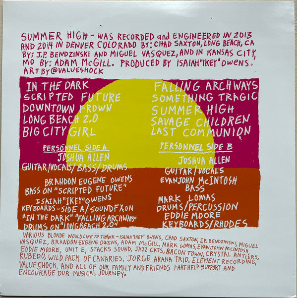 Various Blonde : Summer High (LP, Album)