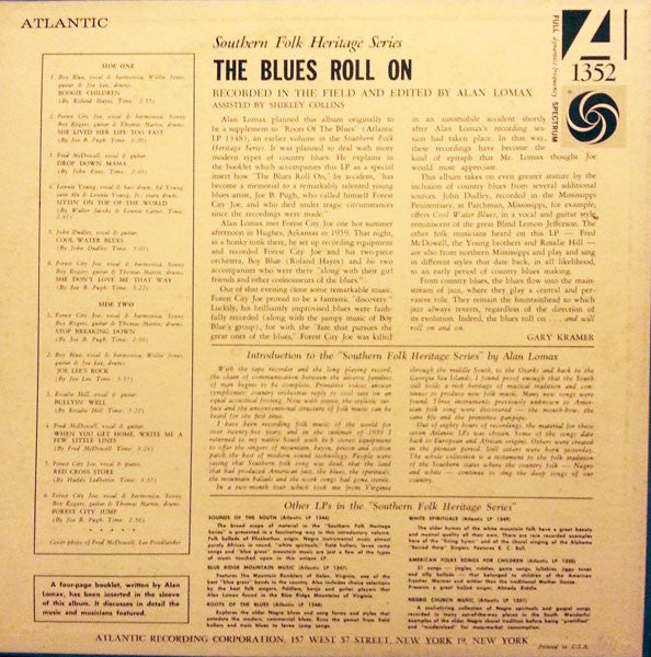 Various : The Blues Roll On (LP, Comp, Mono)